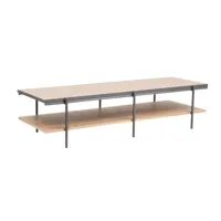 table basse en métal gris 151.5 cm