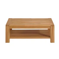 table basse en bois naturelle finition chêne huilé