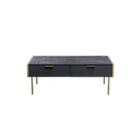 table basse en bois noir 110 cm
