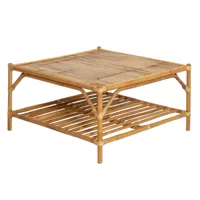 table basse en bambou marron 89 cm