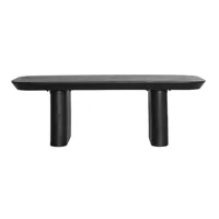 table basse en bois de sapin, de couleur noir, 120x60x40 cm