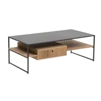 table basse en métal noir 120 cm