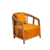 fauteuil en bois orange 70 cm