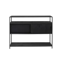 table console en bois noir 115 cm