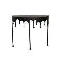 table console en aluminium noir 90 cm