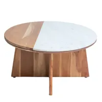 table basse en bois marron 80 cm