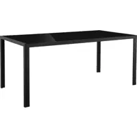 table de salle à manger 180 cm 6 personnes en noir