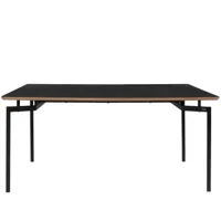 table de salle à manger 160 cm 6 personnes en noir