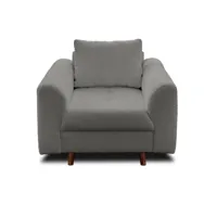 fauteuil en tissu bouclette gris