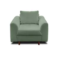 fauteuil en tissu bouclette vert sauge
