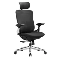 chaise de bureau acier polyester mousse nylon noir d'encre