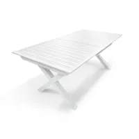 table de jardin en aluminium blanc