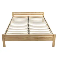 lit en pin massif avec pieds carrés bois naturel 160x200