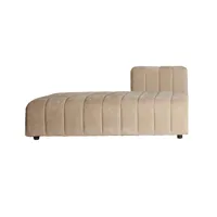 sofa en velours brun clair, 148x100x66 cm