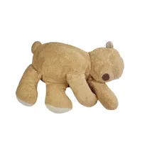 pouf ours dormant couverture en coton brun 30 x 100 x 70 cm