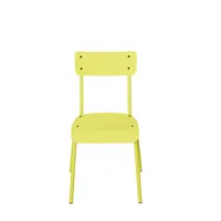 chaise de jardin en métal jaune citron unie