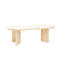table basse en bois de sapin naturel 120x40cm