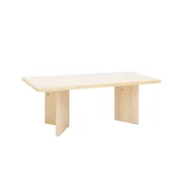 table basse en bois de sapin en naturel 120x50cm