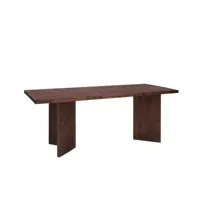 table de salle à manger en bois de sapin marron foncé 200cm