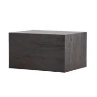 table d'appoint cubique en bois marron
