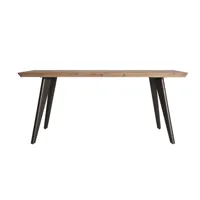 table salon en bois de sapin marron 180x90x76 cm