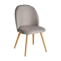 chaise en polyester gris - lot de 2