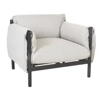 fauteuil de jardin en métal gris clair