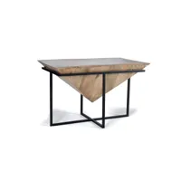 table basse en bois manguier et métal