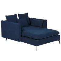 chaise longue en tissu bleu