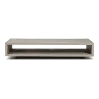 table basse design industriel en béton gris - 130x70cm
