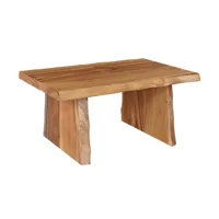table basse rectangulaire en bois de teck recyclé