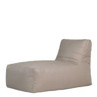 pouf modulaire chaise longue d'extérieur beige galet