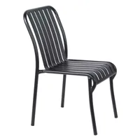 chaise design de jardin en aluminium noire