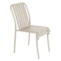 chaise design de jardin en aluminium taupe