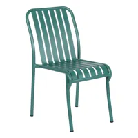 chaise design de jardin en aluminium vert foncé
