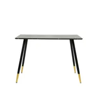 table de salle à manger rectangulaire effet marbre scandinave 110x70