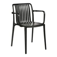 chaise de jardin en polypropylène noir