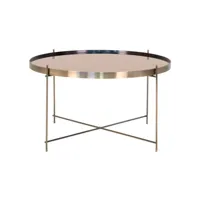 table basse style contemporain 70 cm doré