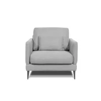 fauteuil 1 place tissu gris clair