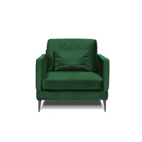 fauteuil 1 place velours vert