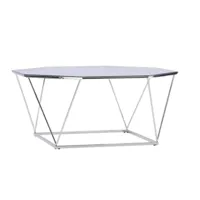 table basse design octogonale en verre