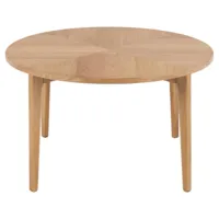 table basse ronde minimaliste en bois clair
