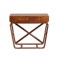 table console en bois marron 90x37 cm