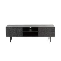 meuble tv en bois noir 140x40 cm