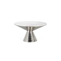table basse plateau marbre base métallique élégance intemporelle
