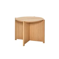 table d'appoint en bois clair