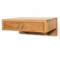table de chevet suspendue avec tiroir en chêne non traité