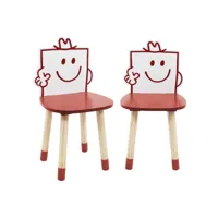 2 chaises enfant monsieur/madame - madame costaud