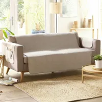 protège canapé 150x200 beige en polyester