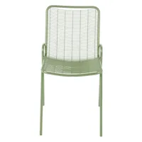 chaise de jardin métal vert amande
